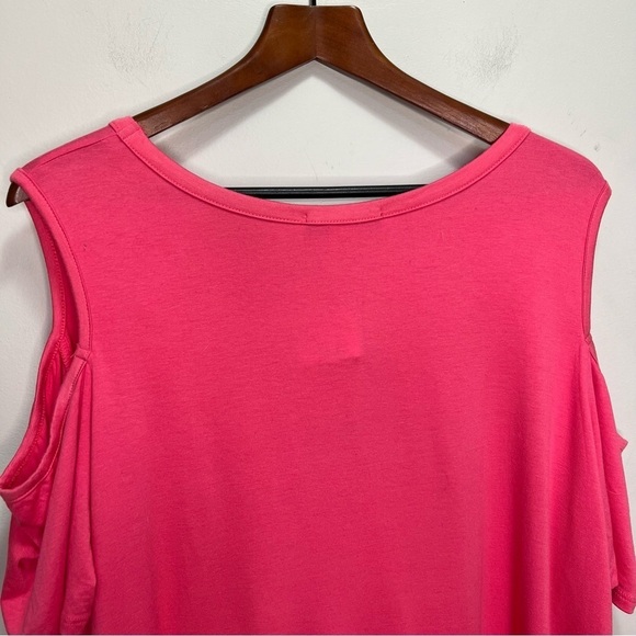 Kim & Cami Pink Cold Shoulder Tshirt Size 1X NWT - Picture 4 of 9